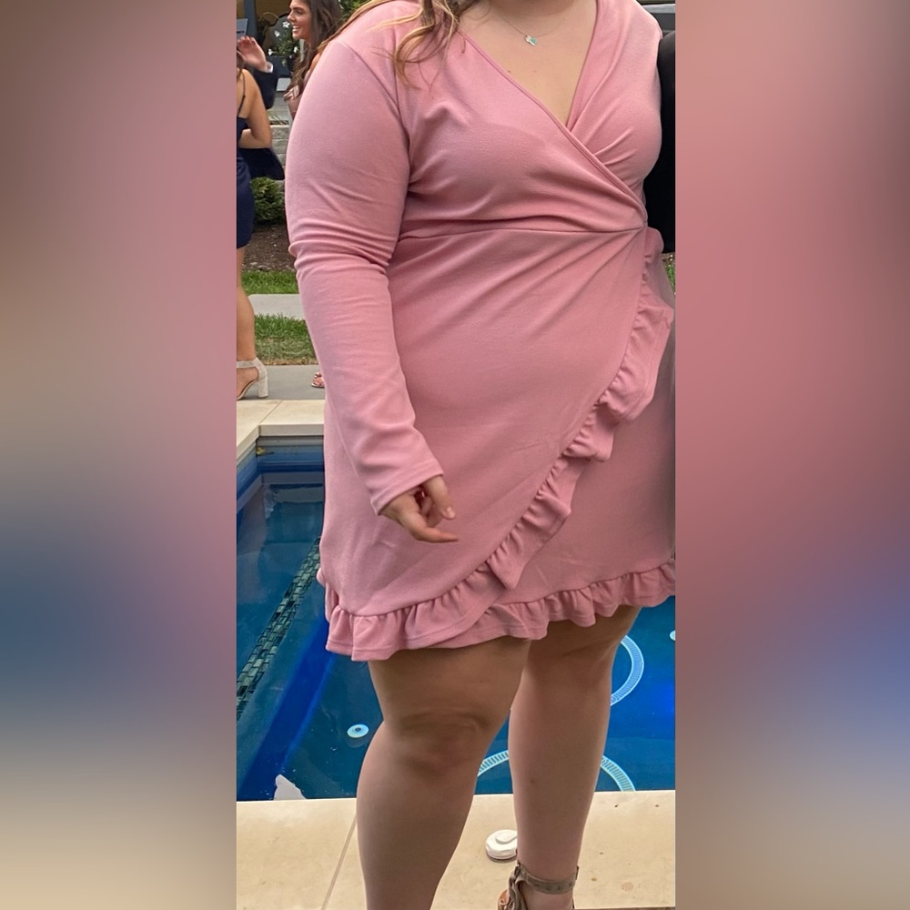 PrettyLittleThing Plus Size Wrap Dress